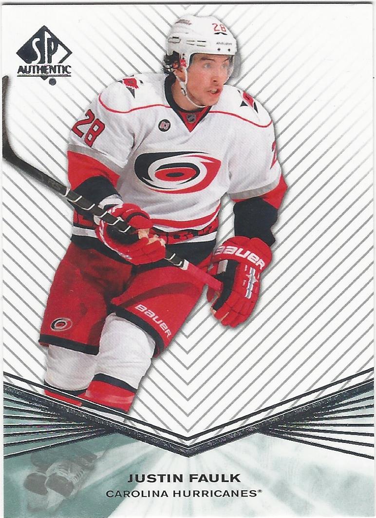 2011-12 SP Authentic Rookie Extended #R13 Justin Faulk (12-X41-HURRICANES)