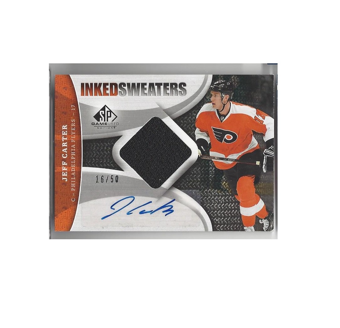 2009-10 SP Game Used Inked Sweaters #ISJC Jeff Carter (80-X113-FLYERS)