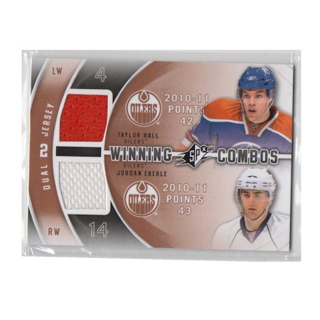 2011-12 SPx Winning Combos #WCEH Taylor Hall Jordan Eberle E (50-X228-GAMEUSED-OILERS)