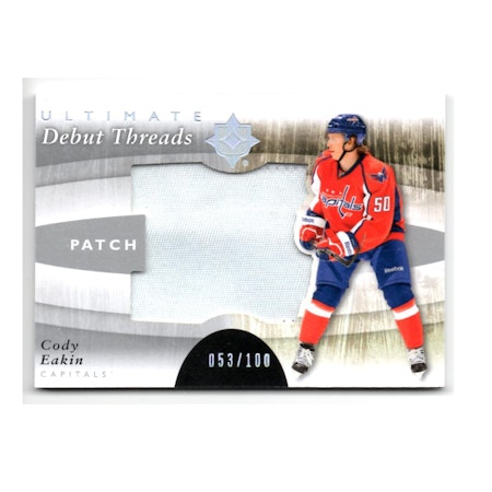 2011-12 Ultimate Collection Debut Threads Patches #DTCE Cody Eakin (80-X92-CAPITALS)