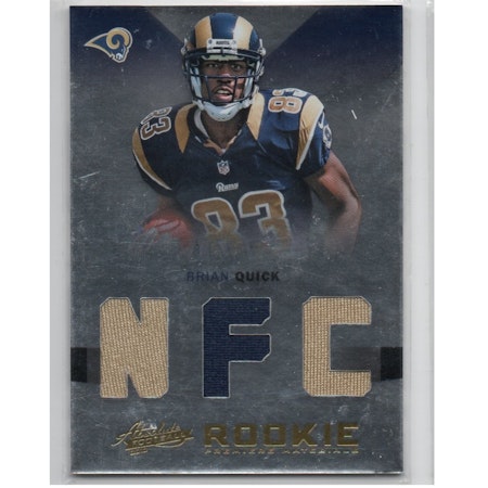 2012 Absolute Rookie Premiere Materials AFCNFC #206 Brian Quick (40-165x8-NFLRAMS)