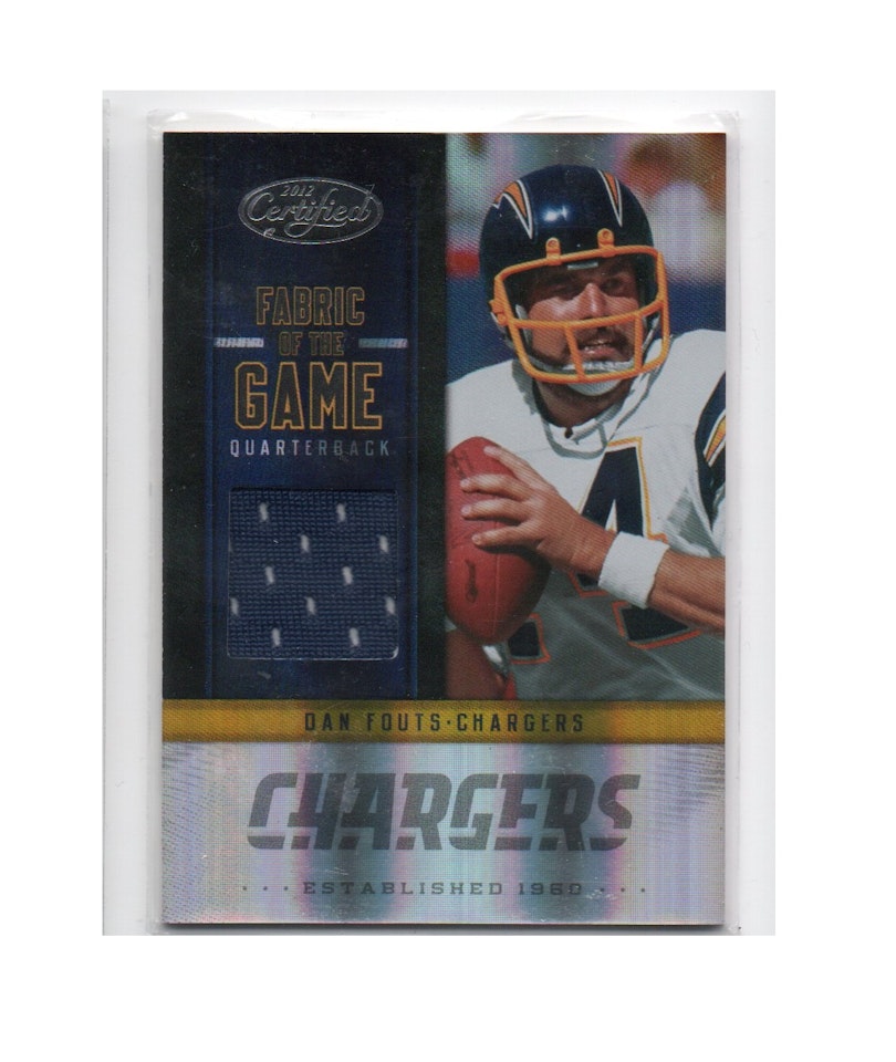 2012 Certified Fabric of the Game #49 Dan Fouts (60-X272-NFLCHARGERS)
