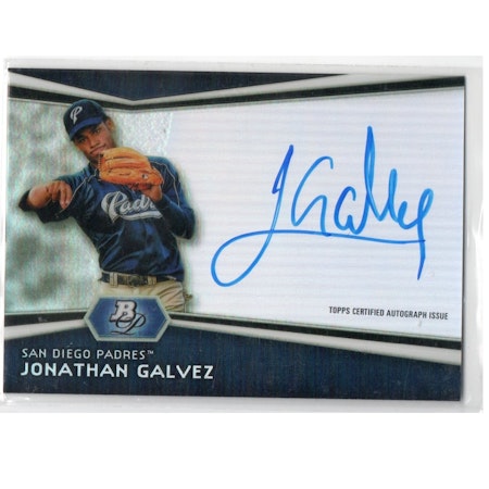 2012 Bowman Platinum Prospect Autographs #JG Jonathan Galvez (30-X254-MLBPADRES)