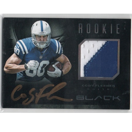 2012 Panini Black Rookie Signature Materials Prime Gold #21 Coby Fleener (50-X246-NFLCOLTS)