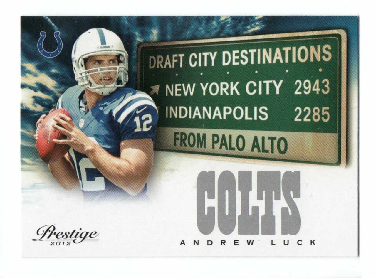 2012 Prestige Draft City Destination #2 Andrew Luck (20-X297-NFLCOLTS)