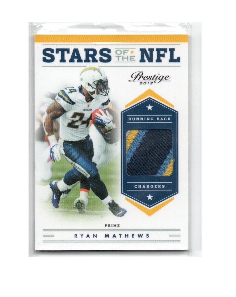 2012 Prestige Stars of the NFL Materials Prime #49 Ryan Mathews (80-X259-NFLCHARGERS)