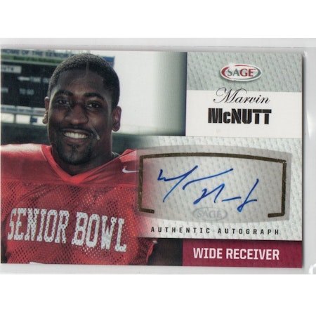 2012 SAGE Autographs Red #A33 Marvin McNutt (30-X241-NFLEAGLES)