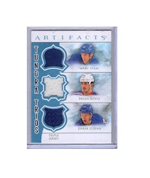 2012-13 Artifacts Tundra Trios Jerseys Blue #TT3GSS Marc Staal Derek Stepan Brian Boyle (40-X35-RANGERS)
