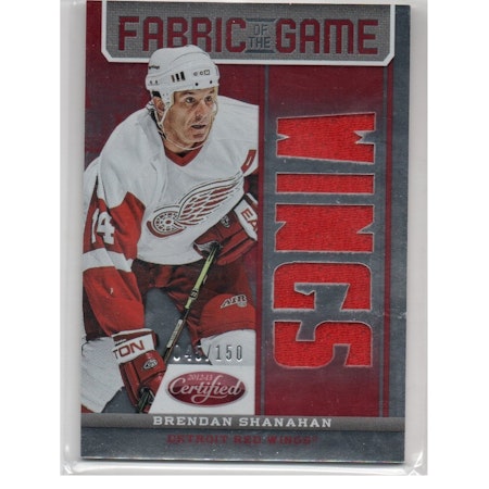 2012-13 Certified Fabric of the Game Mirror Red Jersey Team Die Cut #FOGBS2 Brendan Shanahan (40-X185-RED WINGS)