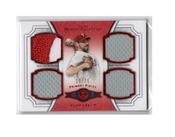 2012 Topps Museum Collection Primary Pieces Quad Relics Red 75 #CL Cliff Lee (40-X255-MLBPHILLIES)