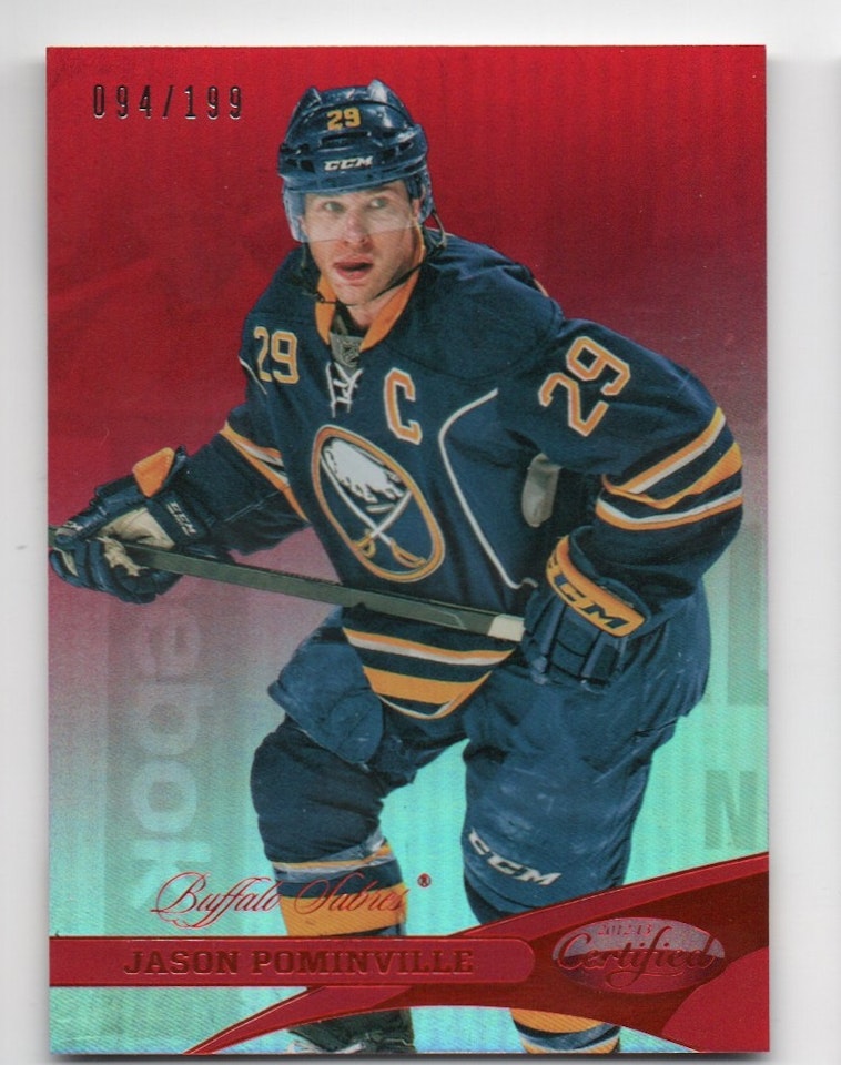 2012-13 Certified Mirror Red #29 Jason Pominville (15-X98-SABRES)