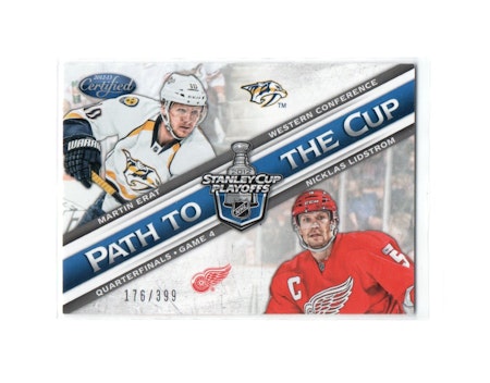 2012-13 Certified Path to the Cup Quarter Finals #20 Martin Erat Nicklas Lidstrom (15-X274-PREDATORS+RED WINGS)