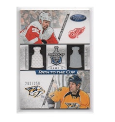 2012-13 Certified Path to the Cup Quarter Finals Dual Jerseys #21 David Legwand Tomas Holmstrom (30-X18-RED WINGS+PREDATORS)