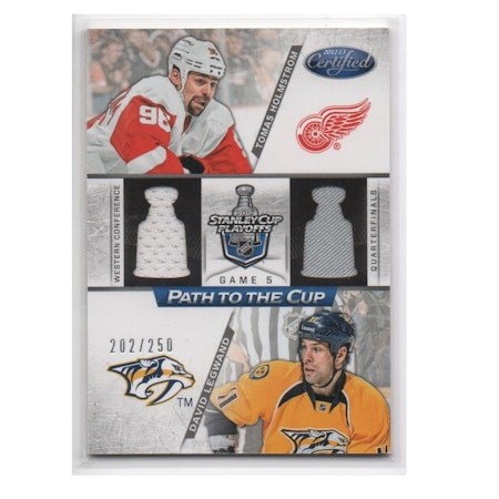 2012-13 Certified Path to the Cup Quarter Finals Dual Jerseys #21 David Legwand Tomas Holmstrom (30-X18-RED WINGS+PREDATORS)