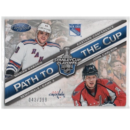 2012-13 Certified Path to the Cup Semifinals #12 John Carlson Marian Gaborik (20-X160-RANGERS+CAPITALS)