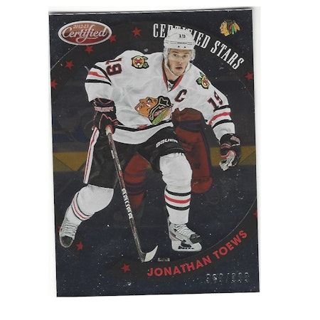 2012-13 Certified Stars #S9 Jonathan Toews (30-X105-BLACKHAWKS)