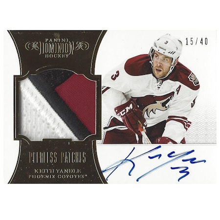 2012-13 Dominion Peerless Patches Autographs #79 Keith Yandle (250-X264-COYOTES)