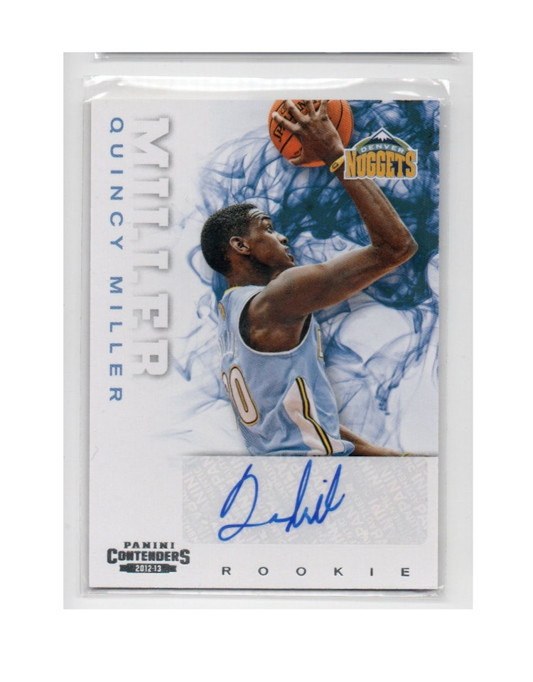 2012-13 Panini Contenders #236 Quincy Miller AU RC (30-X262-NBANUGGETS)