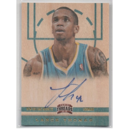 2012-13 Panini Threads #200 Lance Thomas AU RC (40-X240-NBAHORNETS)