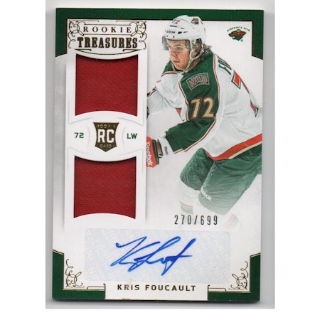 2012-13 Panini Rookie Anthology #125 Kris Foucault JSY AU699 RC (40-X154-NHLWILD)