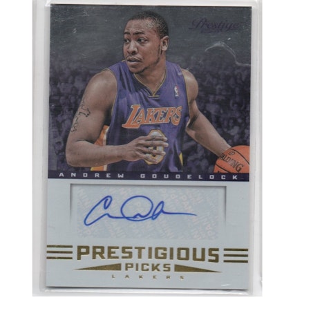 2012-13 Prestige Prestigious Picks Signatures #39 Andrew Goudelock (30-X249-NBALAKERS)