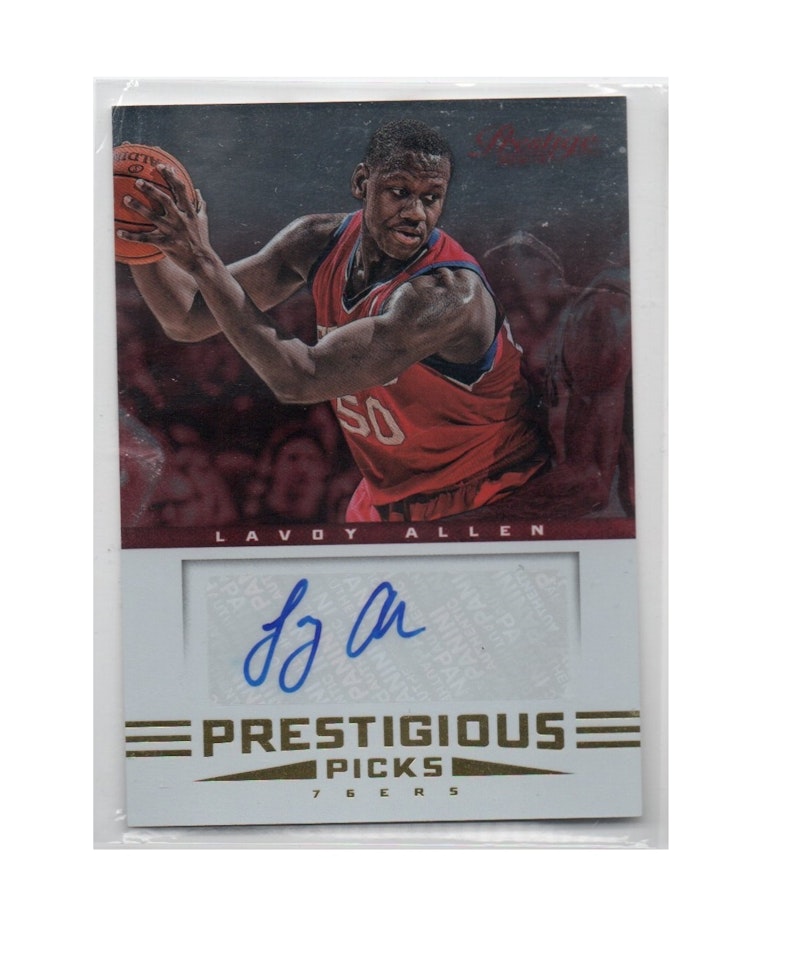 2012-13 Prestige Prestigious Picks Signatures #42 Lavoy Allen (30-D7-NBA76ERS)