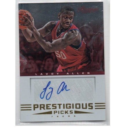 2012-13 Prestige Prestigious Picks Signatures #42 Lavoy Allen (30-X273-NBA76ERS)