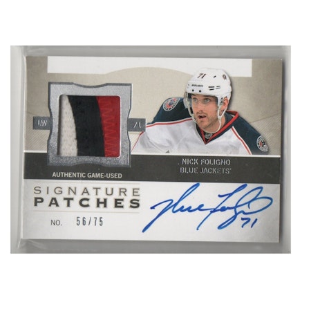 2012-13 The Cup Signature Patches #SPNF Nick Foligno (250-X110-BLUEJACKETS)