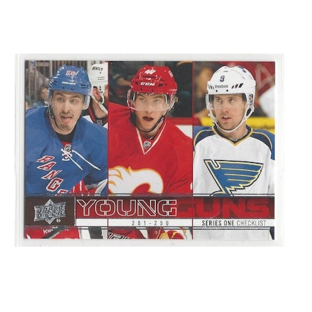 2012-13 Upper Deck #250 Chris Kreider YG CL Jaden Schwartz Sven Baertschi (25-294x8-RANGERS+FLAMES)