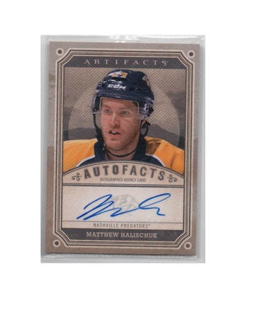 2013-14 Artifacts Autofacts #AMH Matthew Halischuk F (30-X222-PREDATORS)