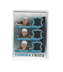 2013-14 Artifacts Tundra Trios Jerseys Blue #T3BLM Brad Marchand Patrice Bergeron Milan Lucic C (60-11x7-BRUINS)