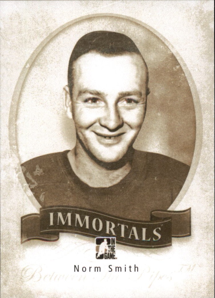2013-14 Between the Pipes Immortals #16 Norm Smith (10-X1-RED WINGS)
