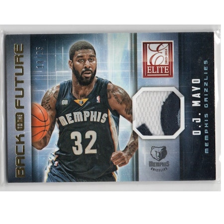 2013-14 Elite Back to the Future Materials Prime #15 O.J. Mayo (40-X258-NBAGRIZZLIES)