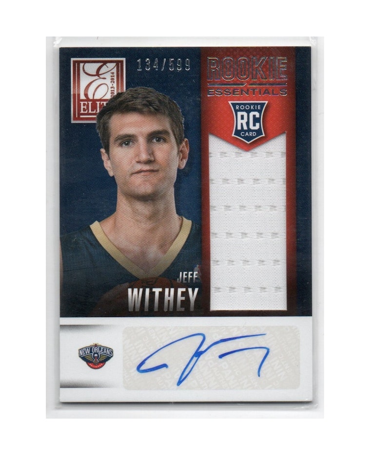 2013-14 Elite Rookie Essentials Autograph Jerseys #12 Jeff Withey (30-148x9-NBAPELICANS)