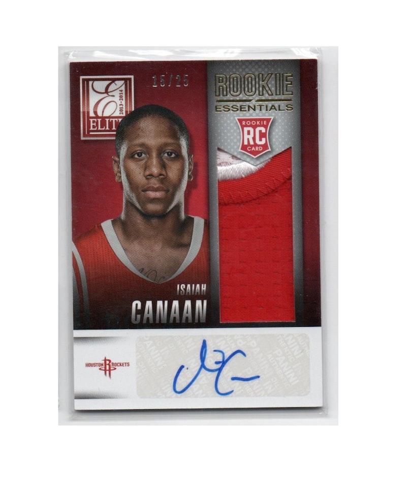 2013-14 Elite Rookie Essentials Autograph Jerseys Prime #25 Isaiah Canaan (60-X260-NBAROCKETS)
