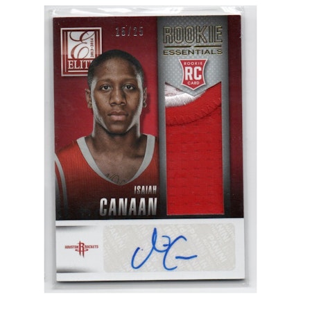 2013-14 Elite Rookie Essentials Autograph Jerseys Prime #25 Isaiah Canaan (60-X260-NBAROCKETS)