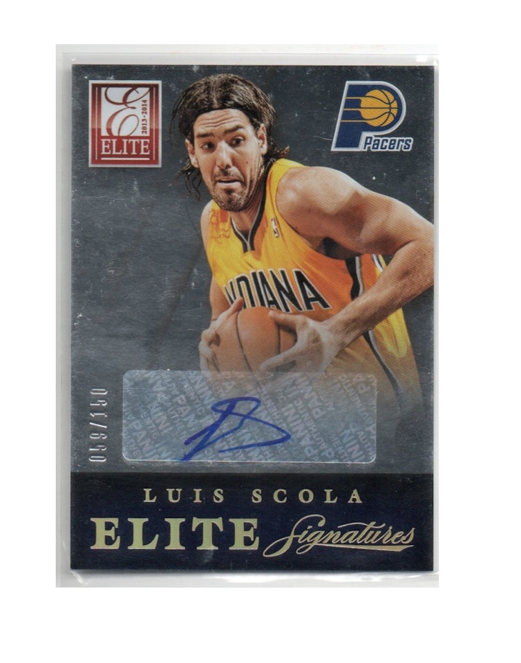2013-14 Elite Signatures #37 Luis Scola (40-X244-NBAPACERS)