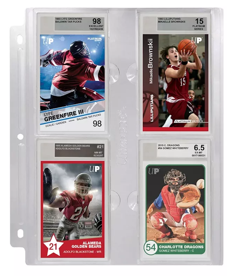 4-Pocket Page for Graded Beckett Slabs (1-pack)