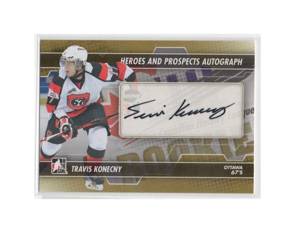 2013-14 ITG Heroes and Prospects Autographs #ATK Travis Konecny (60-X210-OTHERS)