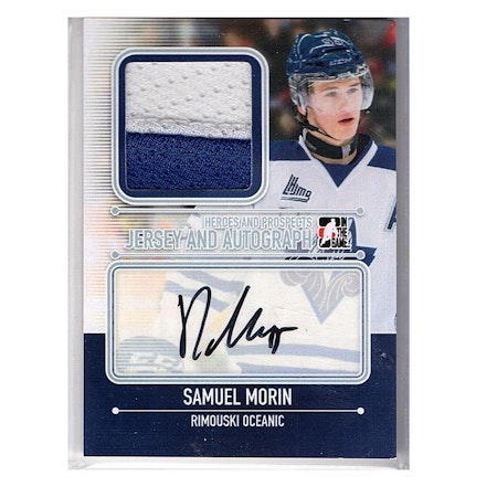 2013-14 ITG Heroes and Prospects Jersey Autographs Silver #MASM Samuel Morin (200-X7-OTHERS)