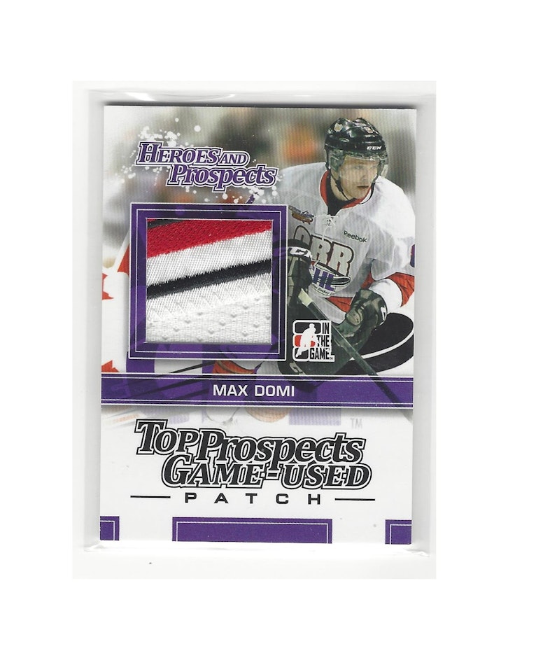 2013-14 ITG Heroes and Prospects Top Prospects Jersey Patches #TPM03 Max Domi (150-X141-COYOTES)