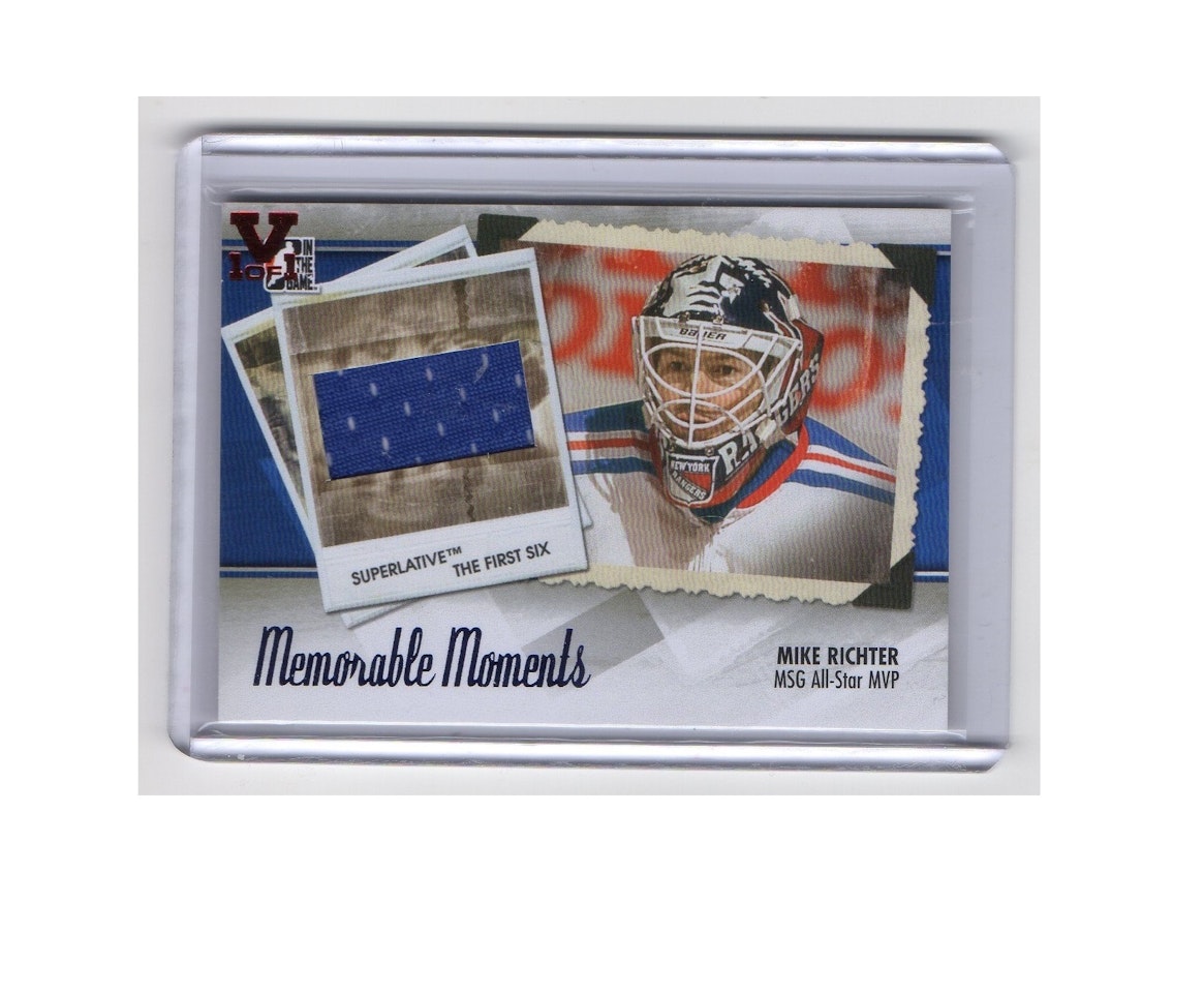 2013-14 ITG Superlative The First Six Memorable Moments Jerseys #MM05 Mike Richter (100-14x4-RANGERS)