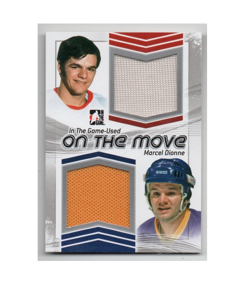 2013-14 ITG Used On the Move Jerseys Silver #OTM07 Marcel Dionne (80-X49-RED WINGS+NHLKINGS)