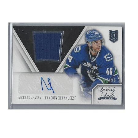 2013-14 Luxury Suite #132 Nicklas Jensen JSY AU RC (50-X106-CANUCKS)