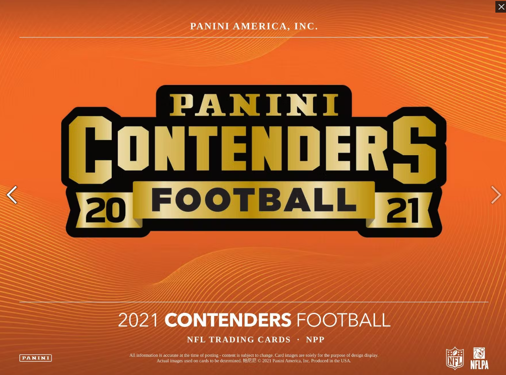 2021 Panini Contenders Football (Fat Pack Box)