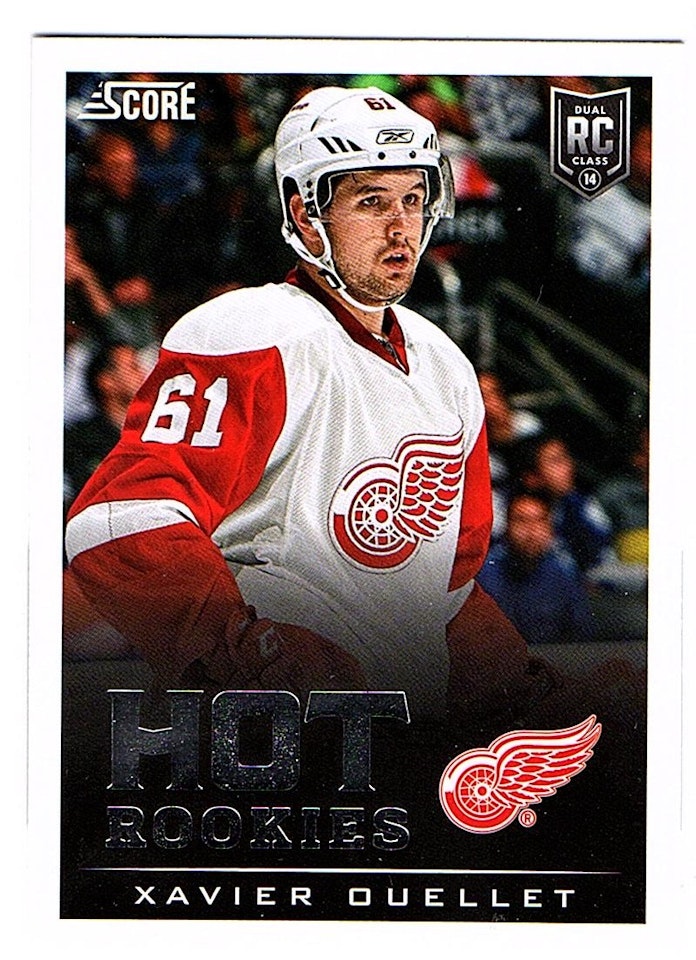 2013-14 Score #710 Xavier Ouellet HR RC (10-X49-RED WINGS)