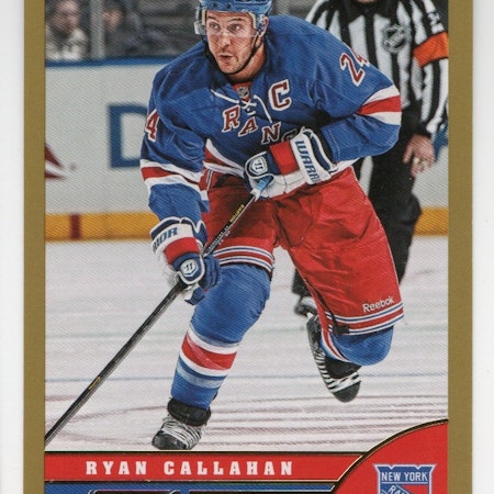 2013-14 Score Gold #330 Ryan Callahan (10-X129-RANGERS)