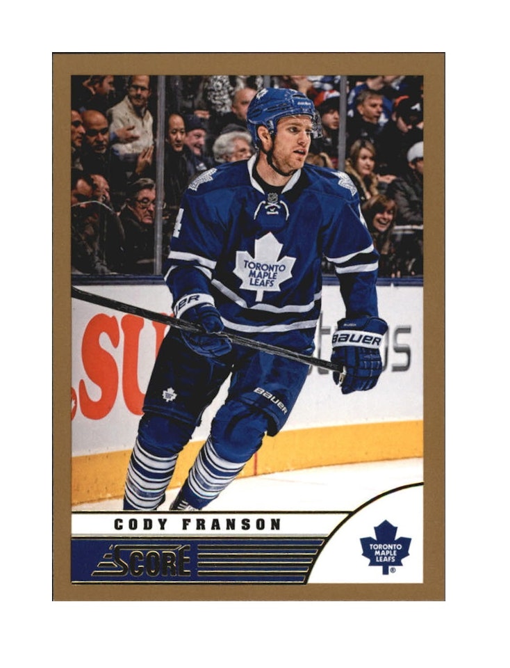 2013-14 Score Gold #492 Cody Franson (10-X179-MAPLE LEAFS)