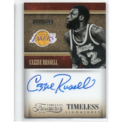 2013-14 Timeless Treasures Timeless Signatures #42 Cazzie Russell (80-X255-NBALAKERS)