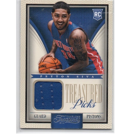 2013-14 Timeless Treasures Treasured Picks Jerseys #2 Peyton Siva (30-X246-NBAPISTONS)